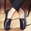Winter Fur Loafers Men Casual Shoes Cotton Leather Dress Shoes Slip-on Flats Plush Man Moccasins Fleece Lined Driving Shoes
