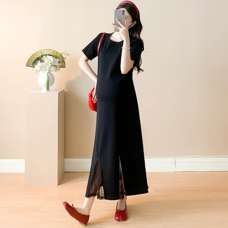 Maternity Fishtail Hollow-Out Summer 2026 Loose Long Dress XL