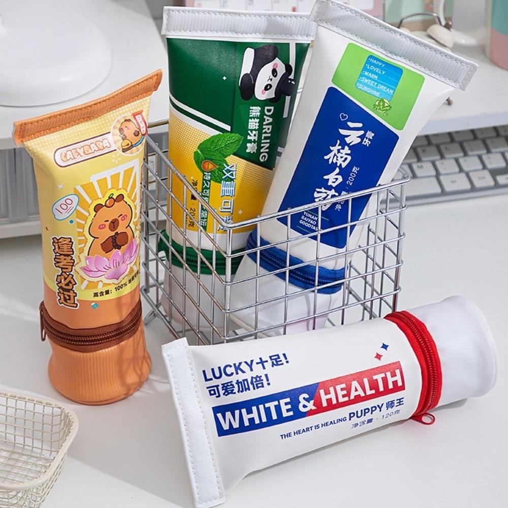 Large Capacity Toothpaste Pen Bag Simulation Toothpaste Pencil Case Toothpaste Stationery Bag Kids