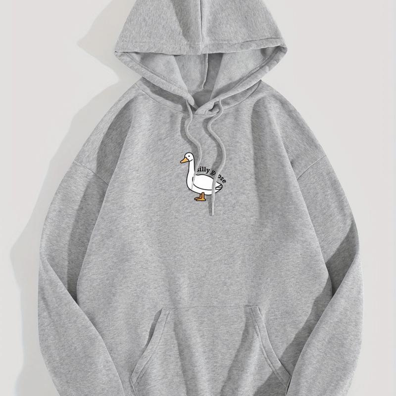 Women's Printed Hoodie with Kangaroo Pocket - Casual Long Sleeve Drawstring Sweatshirt for Cross-Border Trade 2025