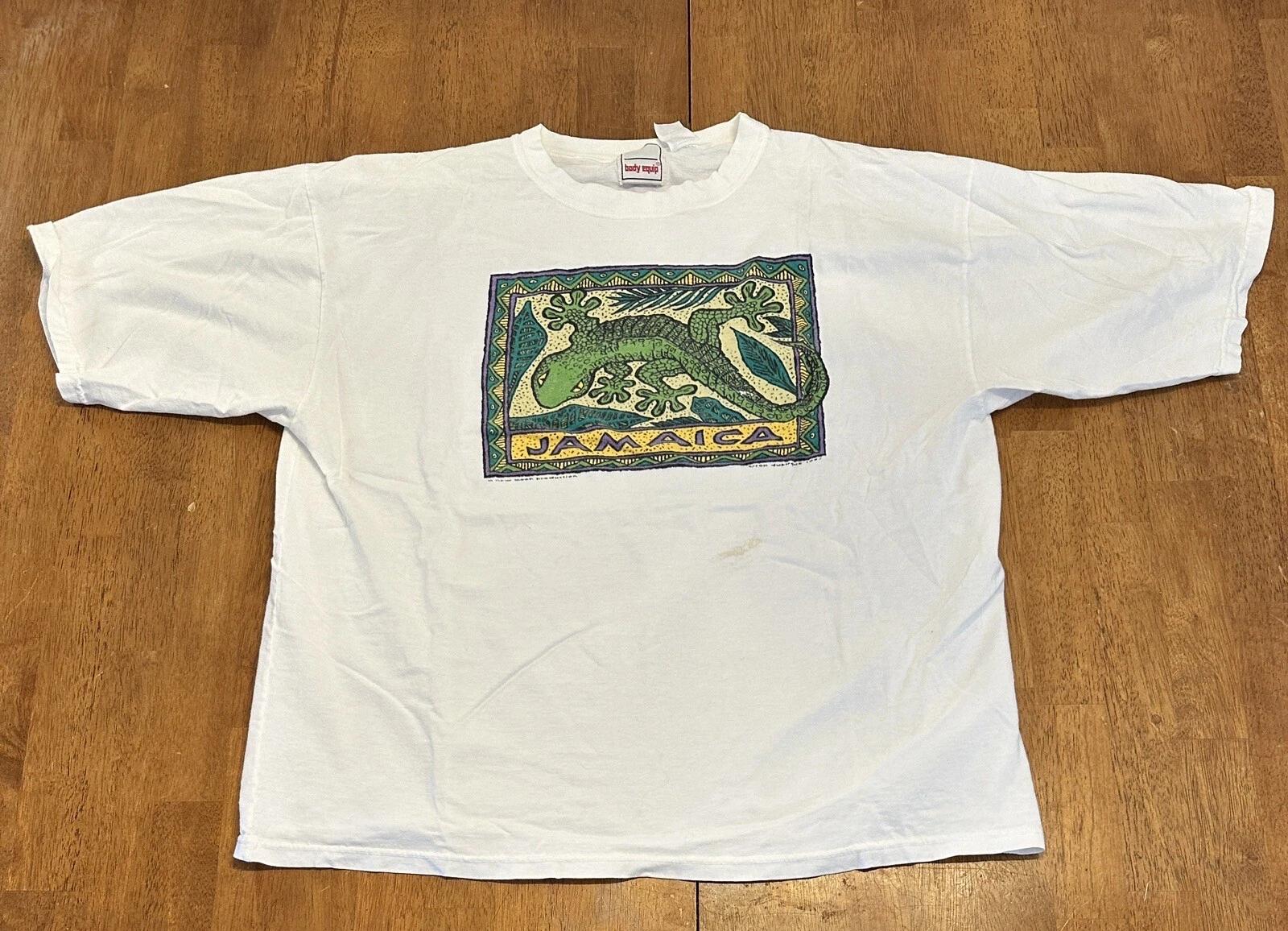 Vintage 90s Jamaica Iguana T Shirt XL Stains XL
