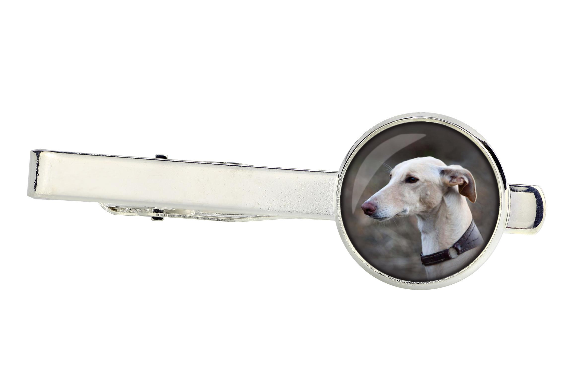 

Greyhound, English Greyhound - tie clip, ornament, jewelry for an evening outfit by Art-Dog срібний