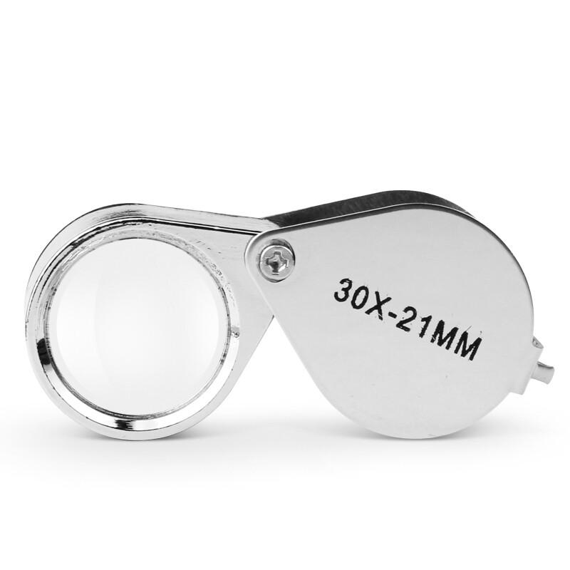 Paulone 30x Stainless Steel Folding Magnifier
