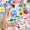 100Pcs Beautiful Flower Stickers Cute Cartoon Decal DIY Refrigerator Phone Suitcase Notebook Removable Stickers