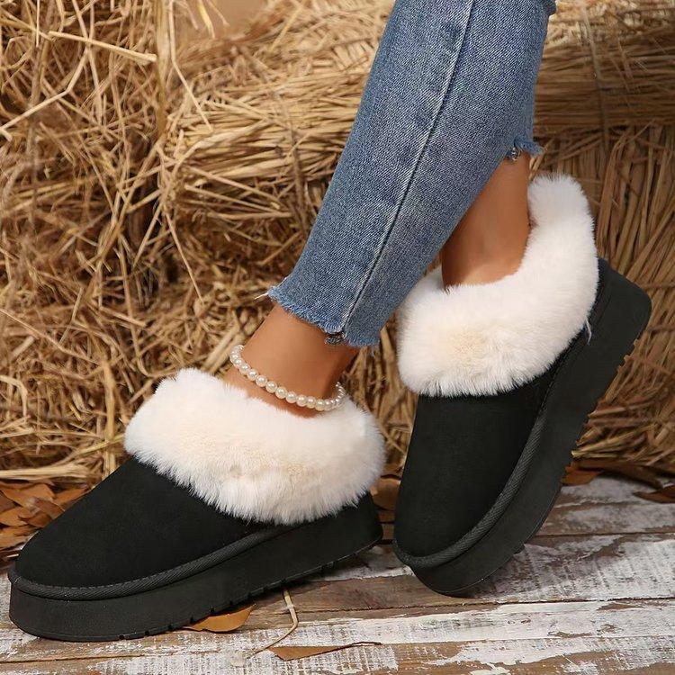 Snow Boots Women's New Platform for Autumn and Winter 2025, Wearing Cotton Boots with Thickened and A Pair of Fashionable Cotton Boots To Keep Warm