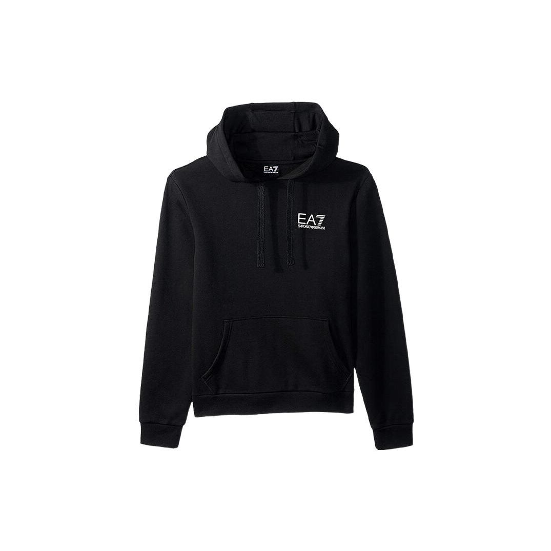 Emporio Armani EA7 FW22 Худи с принтом логотипа Мужские худи Черный 6ZPM63-PJ07Z-1200 M