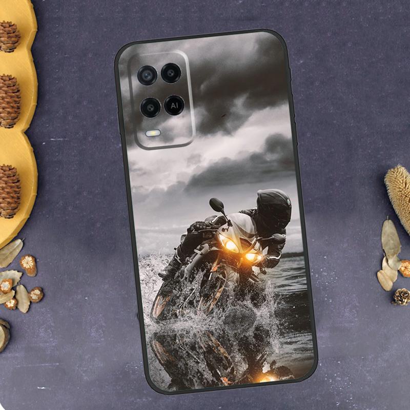 Fashion Motorcycle Man Phone Case For Oppo A78 A38 A58 A74 A15 A80 A60 A40 A94 A54 A98 A18 A16 A76 A96 A17 A77 A57S