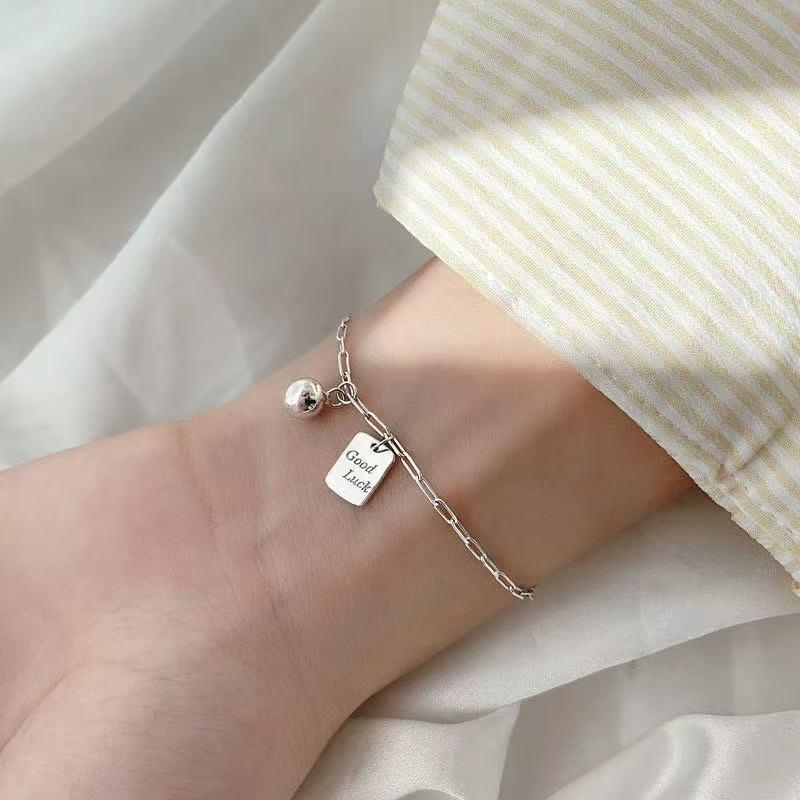 European & American Geometric OT Buckle Necklace - Round Pendant & Bead Design for Couples
