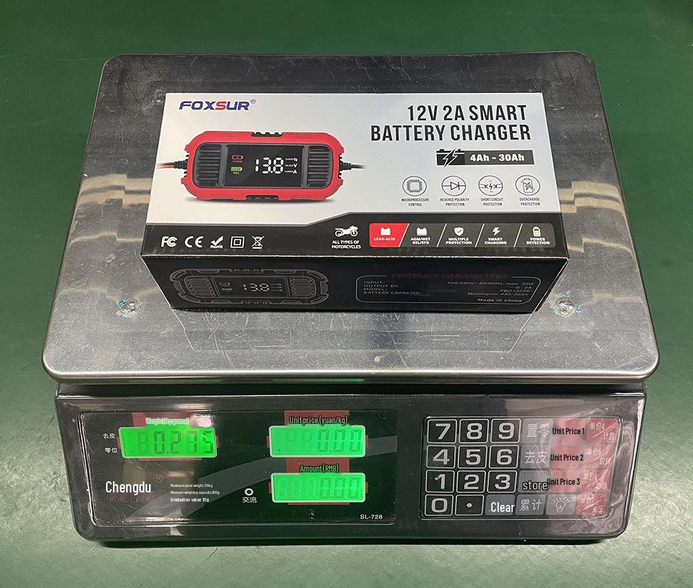 2A Battery Charger & Maintainer, Trickle & Float Charge, 12V for Motorcycle and Deep Cycle Car Batteries