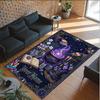 Witchcraft Theme Crystal Velvet Rug Personalized Custom Name Text Soft Floor Mat Home Decor
