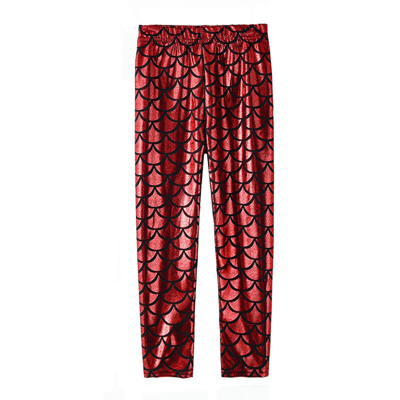 Unisex Fish Scale Leggings: Stylish Slim Fit with Punk Sequins for Men, Women & Kids