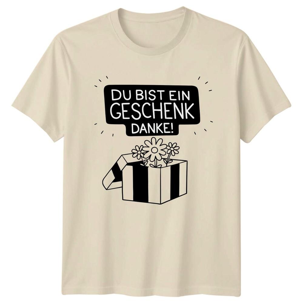 Du Bist Ein Geschenk Danke Unisexs TShirt GerUnisex Floral Gratitude Appreciation