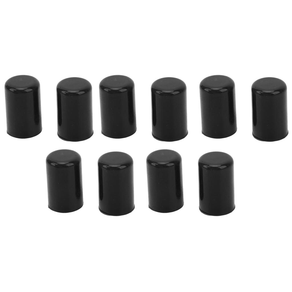 10Pcs Silicone Blanking Cap Universal Intake Vacuum Hose Tube End Bung Plug Inner Diameter 14mm Black