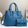 New Lychee Pattern Solid Color and Large Capacity Texture Shoulder Crossbody Large Bag Versatile Women's Bag