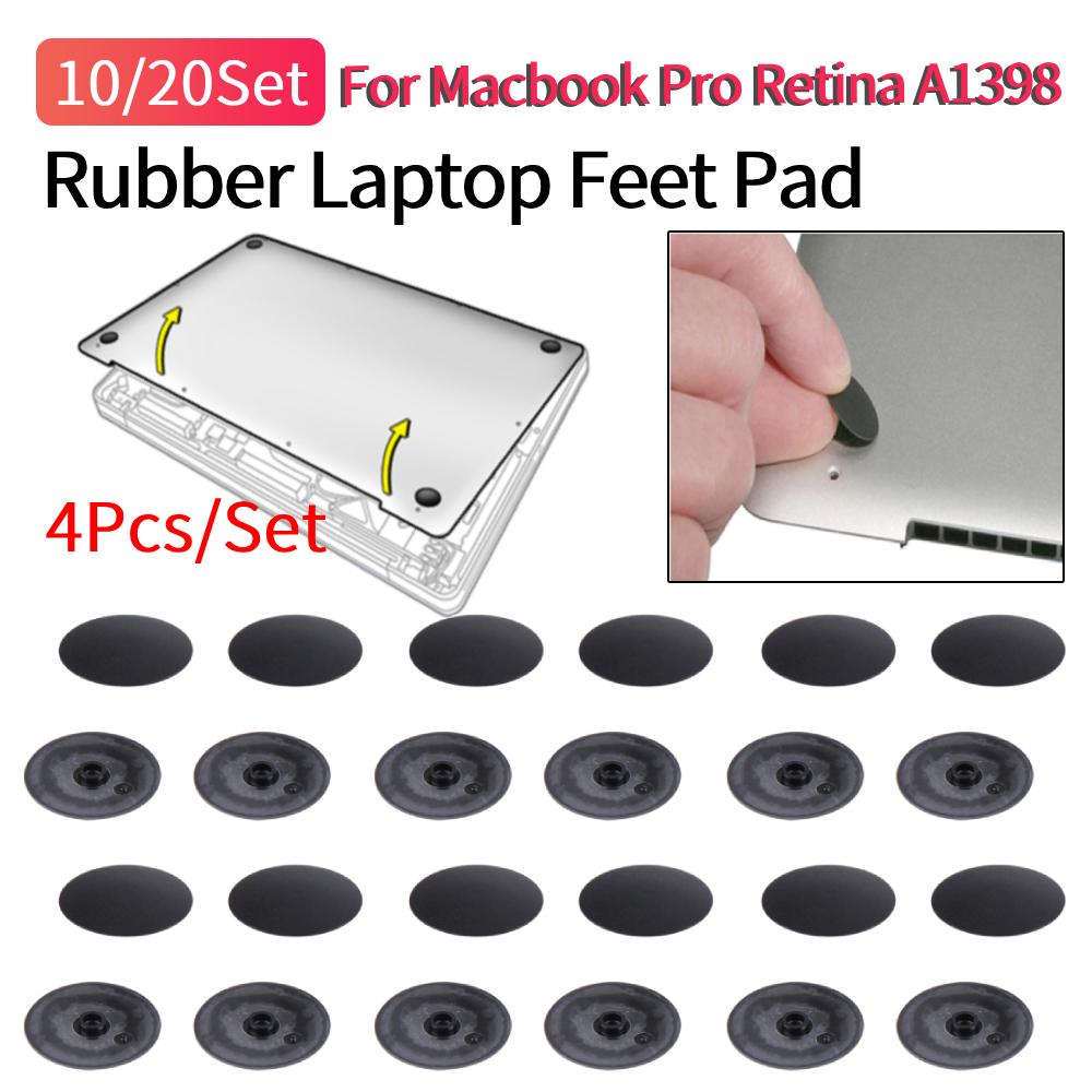 10/20Set Rubber Foot for Macbook Pro Retina A1398 A1425 A1502 OEM Bottom Case Laptop Feet Pad Stand Holder Bottom Cover Feet