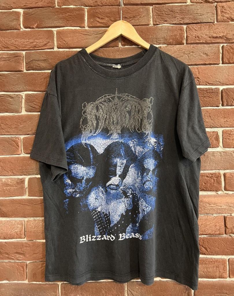 Rare Vintage 90s Immortal Blizzard Beasts Metal Band Tee L Black Unisex T-Shirt