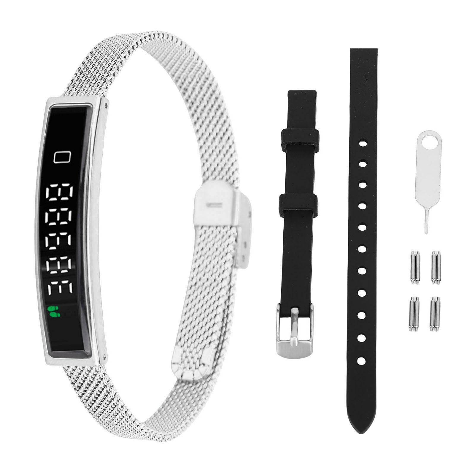 Smart Bracelet Fitness Tracker Bluetooth 5.3 Health Tracker Bracelet Water Proof for Running Riding with APP белый