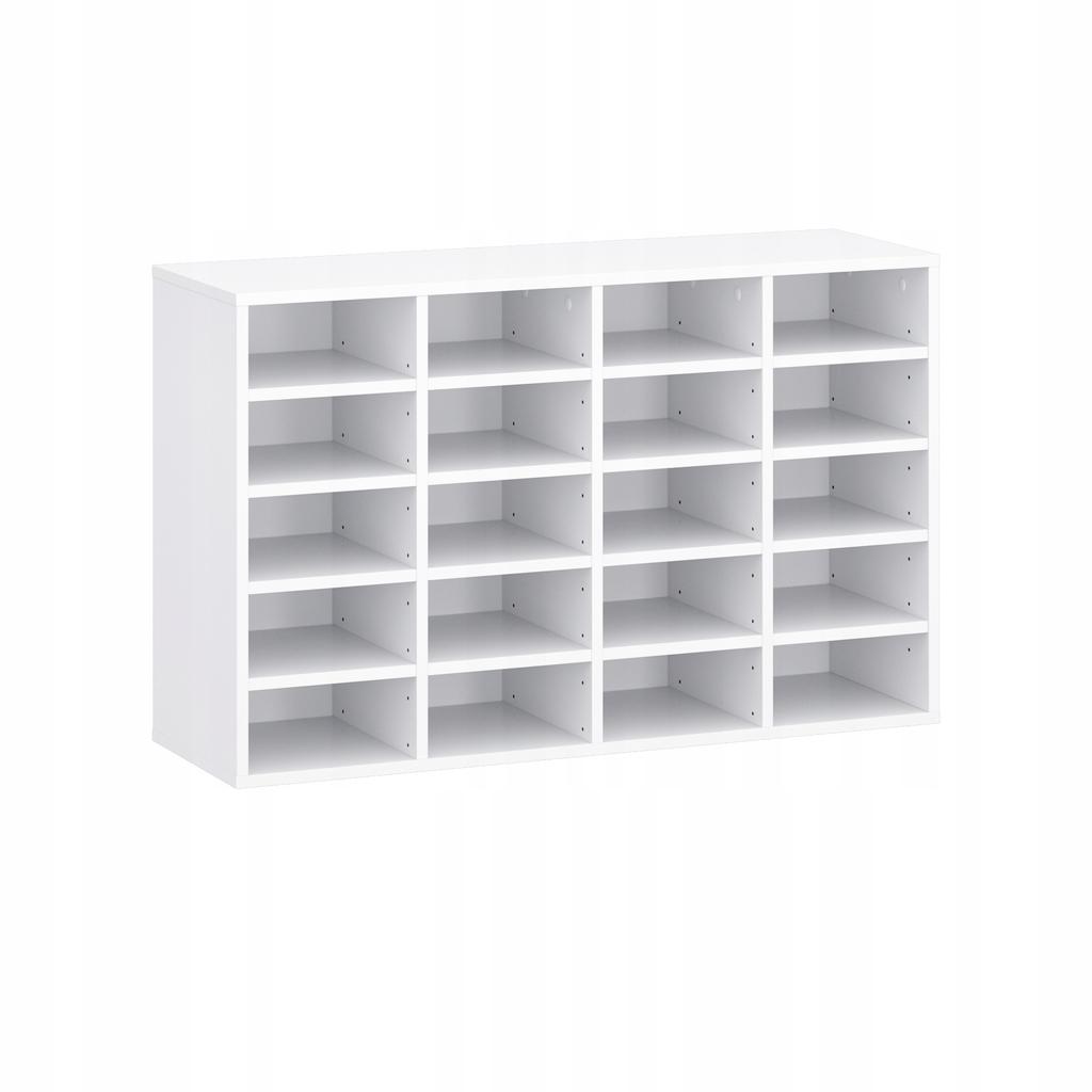 Shoe Cabinet for 20 Pairs, White, 104x65x33