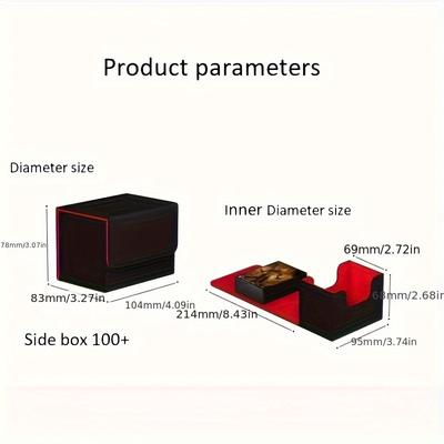 1 Box Flip Side Insert Card Collection Box, Game Peripheral Magic Card Game Card Box, Home Small Object Storage Box