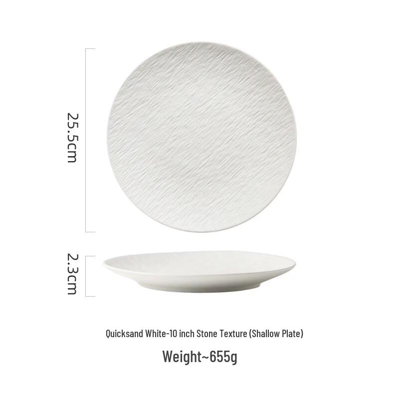 Minimalist Ceramic Steak & Pasta Plate