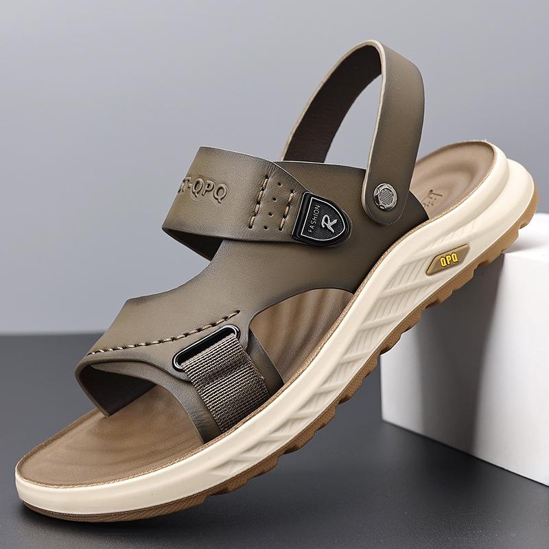 2025 Summer New Sandals Breathable Men's Casual Soft Sole Driving To Work Dual-purpose Cool Slippers 2025