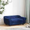 vidaXL Dog Sofa, Blue, 72 x 45 x 30 cm, Plush