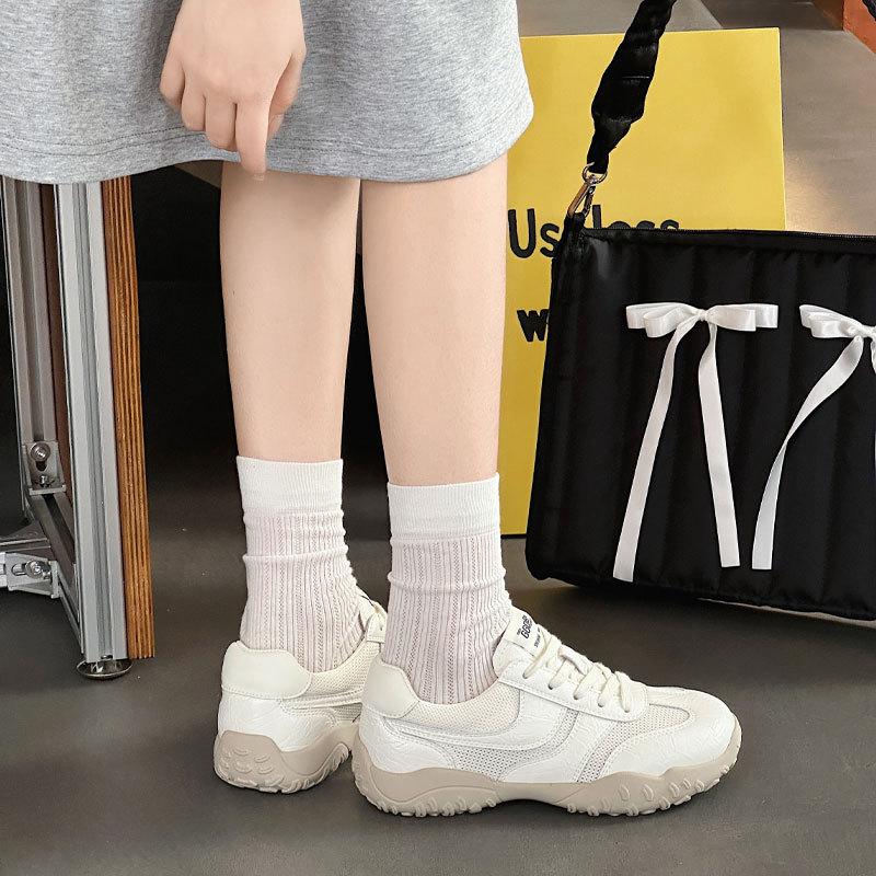 Leather mesh breathable German training shoes women's summer new versatile soft-soled Forrest Gump shoes sports and leisure board shoes