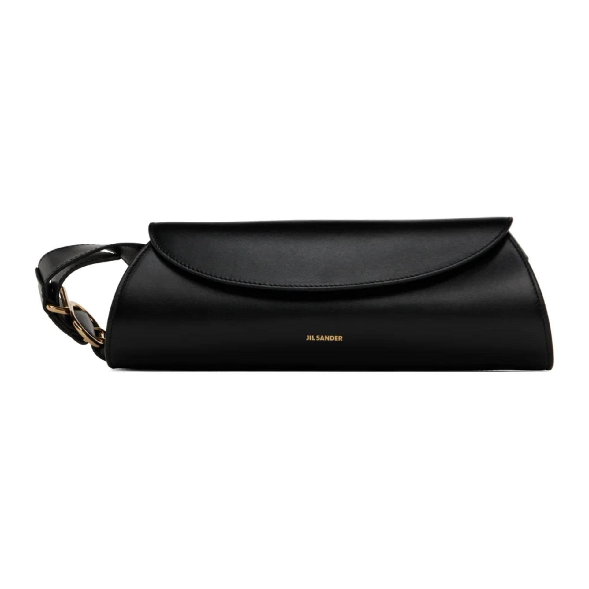 

Jil Sander Gold Hardware Logo Print Adjustable Shoulder Strap Calfskin Crossbody Bag Women bags Black J07WD0023P5609001 Basic Set (Bag+Dust Bag)