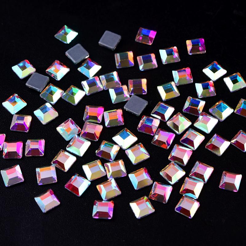 Blinginbox Hight Quality Rhinestone Bulk Special Shapes Crystal AB Hot Fix Rhinestones Iron on Rhinestones for Fabric Decoration