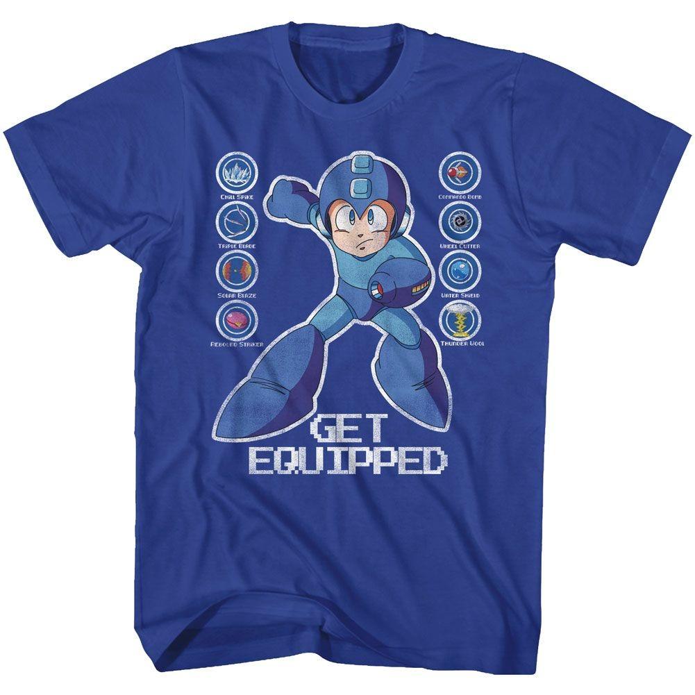 Mega Man Get Equipped Royal Gaming Shirt XXXXL