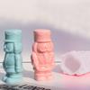 Christmas Molds Reusable Holiday Nutcracker Christmas Molds Silicone Candle Resin Casting For Wax Plaster Epoxy Soap Clay