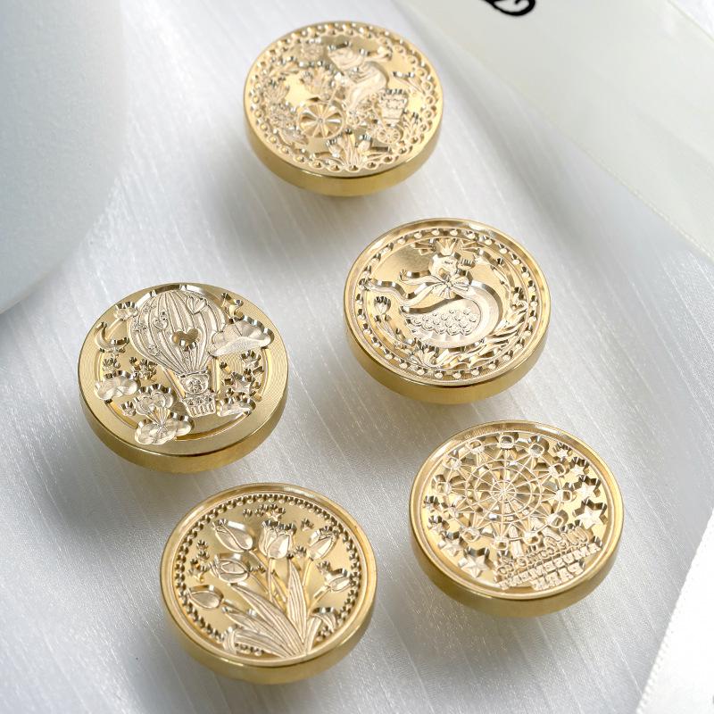 November's Huidisi Irregular Embossed Literary Wax Seal Copper Stamp