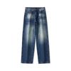 High Street Gewaschene Alte Jeans Herren Locker Gerade Lässig Weite Beine