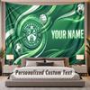Custom Name Text Tapestry Hibernian FC Personalized Polyester Wall Tapestry For Bedroom And Room
