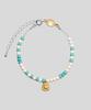 Armo Sunburst Bracelet (Cream + Turquoise)