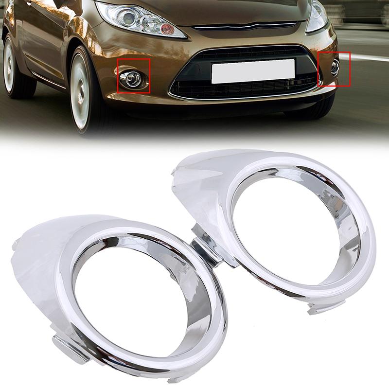 Króm Autó Első Lökhárító Ködlámpa Díszkeret Fedél Körbefogó Keretek Külső Dekoráció Módosítási Kiegészítők Ford Fiesta 2008-2012-hez