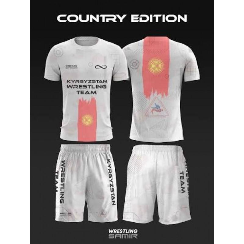 2026 Wrestling Training Set Mens Short Sleeve T-Shirt Shorts 3D Digital Print Athletic Wear Casual Sportswear