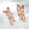 Vintage Glossy Flower English Earrings For Women Fashion  Gold Color Natural Zircon Boho Ethnic Wedding Jewelry Gift