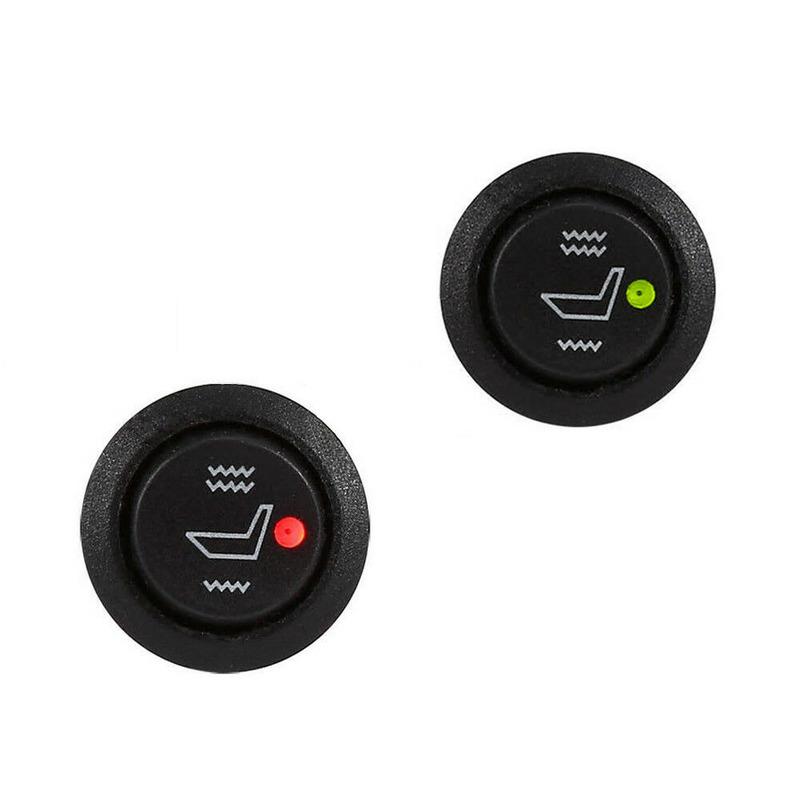2pcs 12V Universal Car Seat Heater Motorcycle Truck Car SUV Switch 3 Pin Round Heated Rocker High Low on/Off Control Interior