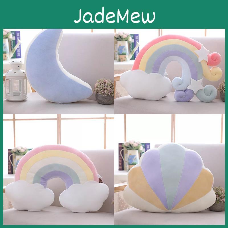 Buntes Regenbogen-Plüsch-Sofakissen für gemütliche Heimdekoration und Spielspaß