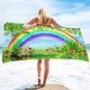 Übergroßes Strandtuch Weich Extra Groß Pool Handtücher für Erwachsene Männer Reise Decke Kreuzfahrt Urlaub Stuhlbezug Regenbogen Druck