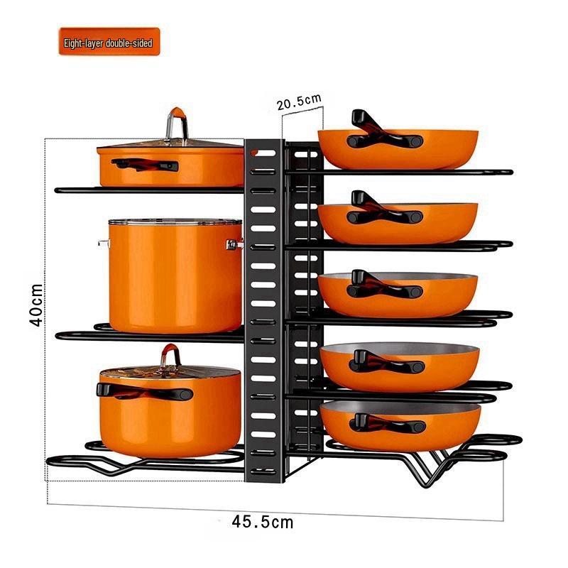 

Съемная Складная Многоярусная Вертикальная Подставка для Крышек Кастрюль - Железное Искусство Настольное Решение для Хранения