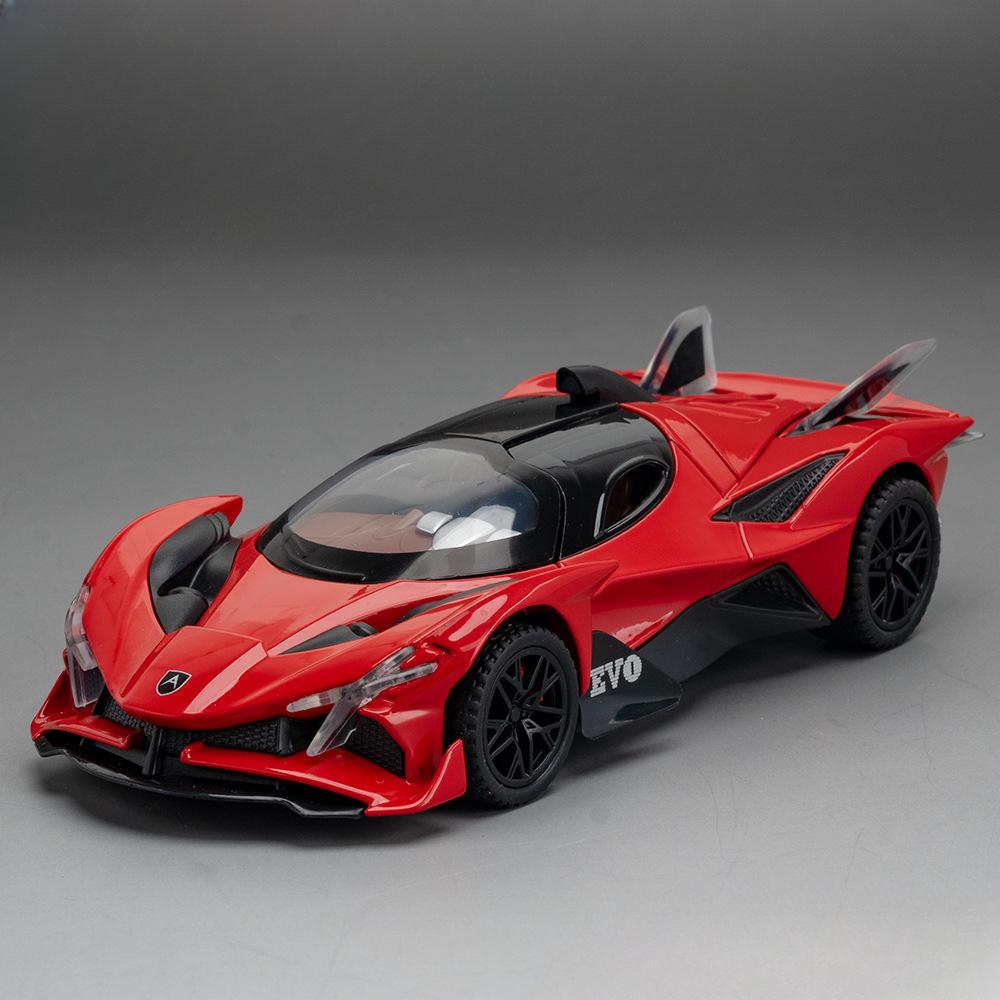 1/32 Apollo EVO Scale Alloy Sport Car Model Diecasts Vehicle Model with Light Sound Pull Back Car Toys for Child Birthday Gifts
