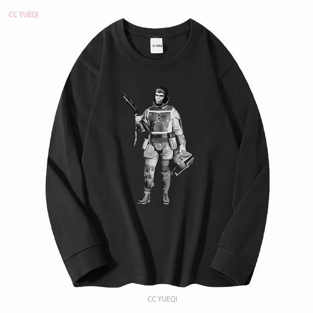 BOBA APE FETT T Shirt MASH UP Planet Mando Apes this is the way vintage Washed Soft homme Top For Everyday Wear Stylish Unisex