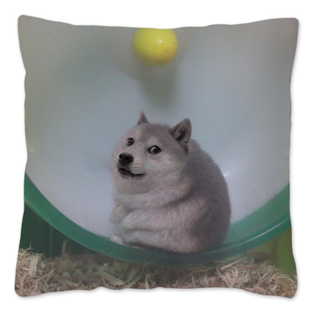 Funny Hamster Meme Pillow Cover Home Decor Polyester Cushion Cover for Sofa Car Cute Pillow Case Cojines Decorativos Para Sofá