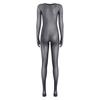 Damski nylonowy kombinezon na całe ciało jednoczęściowe obcisłe kombinezony obcisły seksowny kostium z długim rękawem Catsuit bielizna