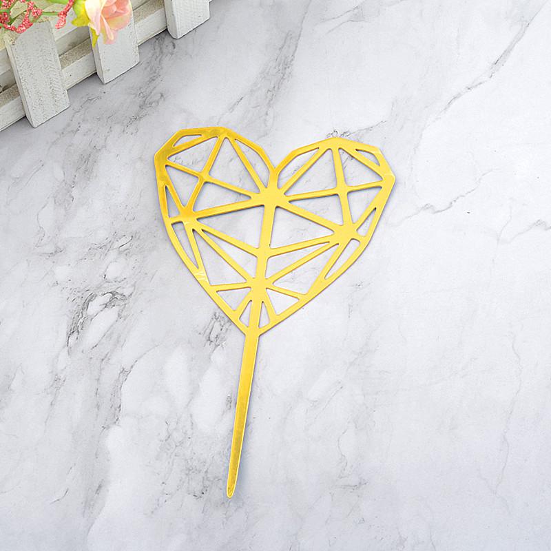 Gold & Black Mirrored Acrylic Cake Topper