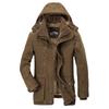 Men's Cotton-padded Clothes Winter Medium and Long Velvet Thickened Cotton-padded Clothes  Middle-aged and Young Leisure Warm Cotton-padded Jackets