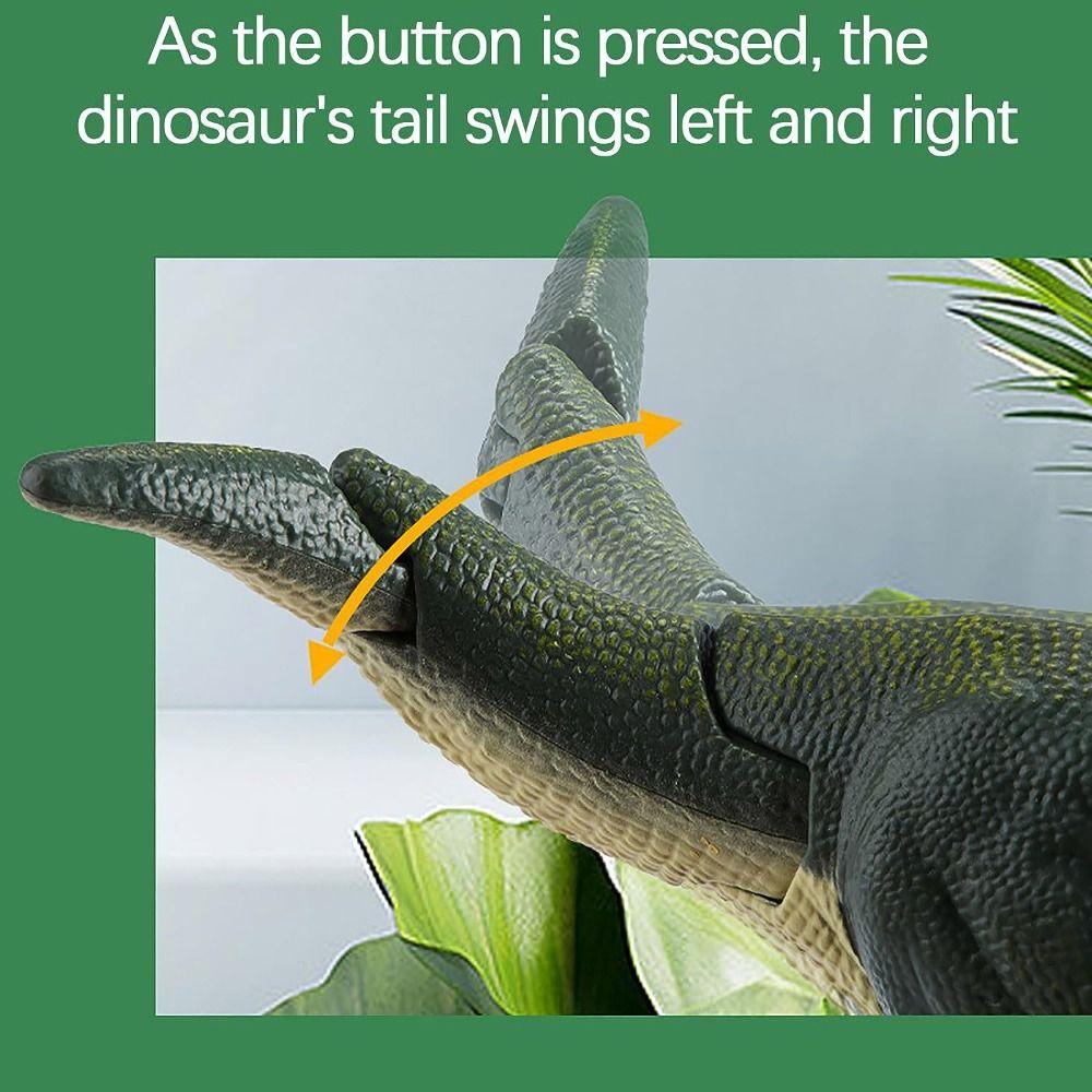 Plastic Pressing Dinosaur Toy Hand-operated Simulation Explorative Dinosaur  Kids