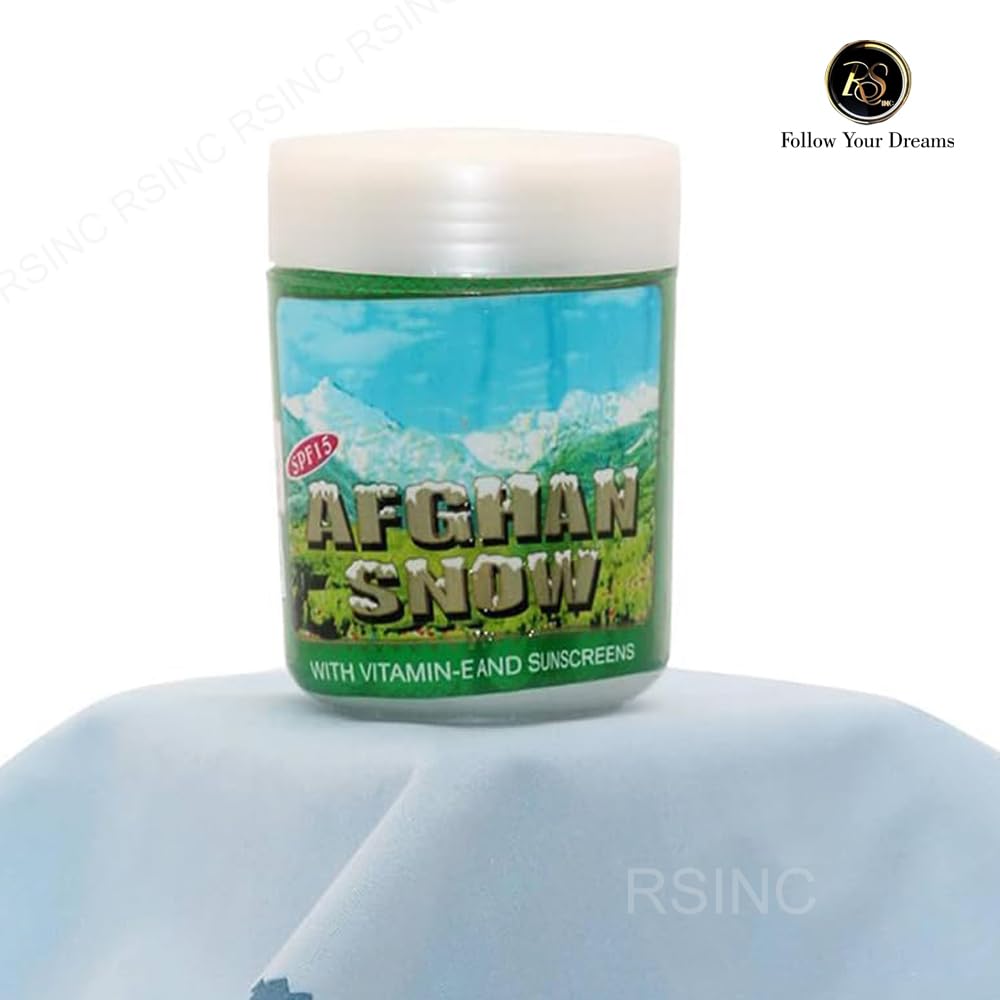 RSINC Afgański Krem Śnieżny do Rozjaśniania Skóry Dla Promiennego, Matowego Wykończenia | Do Wszystkich Typów Skóry (1x100 gramów)   dla miękkiego afgańskiego kompletu-czapki